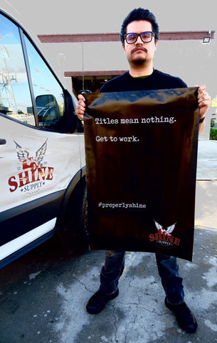 Titles Mean Nothing - Shop Banner 2' x 3'