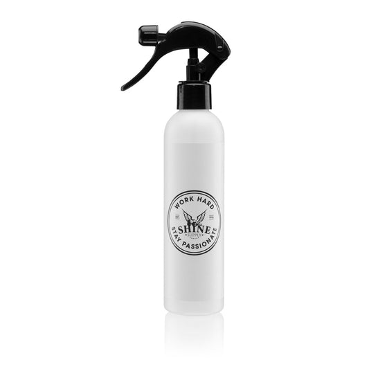 Shine Supply Work Hard Spray BOttle W/Fine Mist Sprayer 8oz
